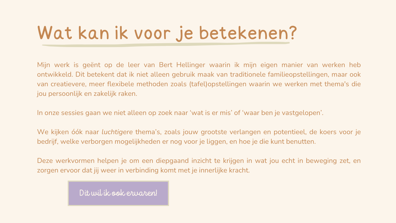 wat kan ik voor je betekenen